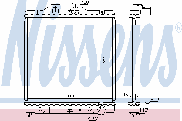Радиатор охлаждения NISSENS 63309A
