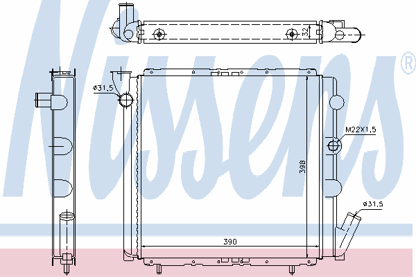 Радиатор охлаждения NISSENS 63934A