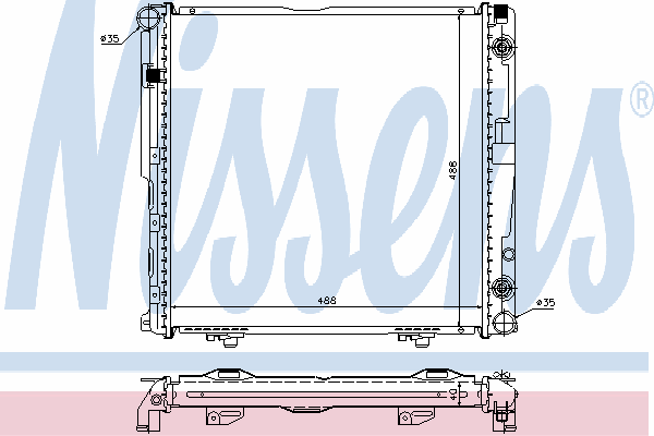 Радиатор охлаждения NISSENS 62751A