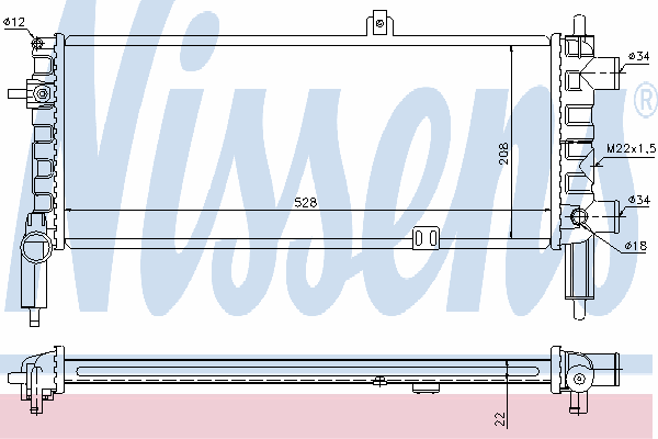 Радиатор охлаждения NISSENS 63288A