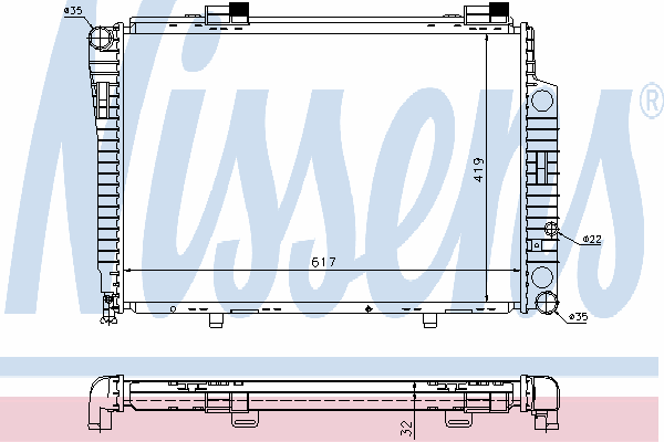 Радиатор охлаждения NISSENS 62750A