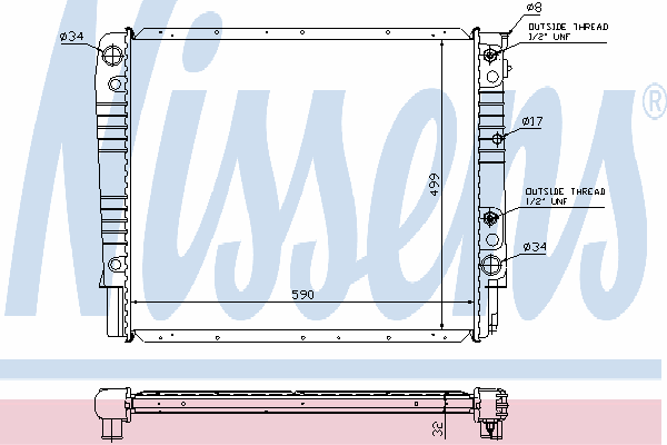 Радиатор охлаждения NISSENS 65542A