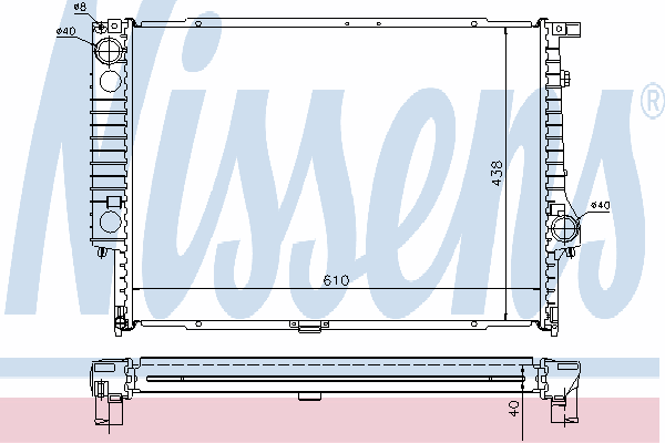 Радиатор охлаждения NISSENS 60596A
