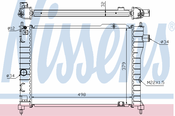 Радиатор охлаждения NISSENS 63062A