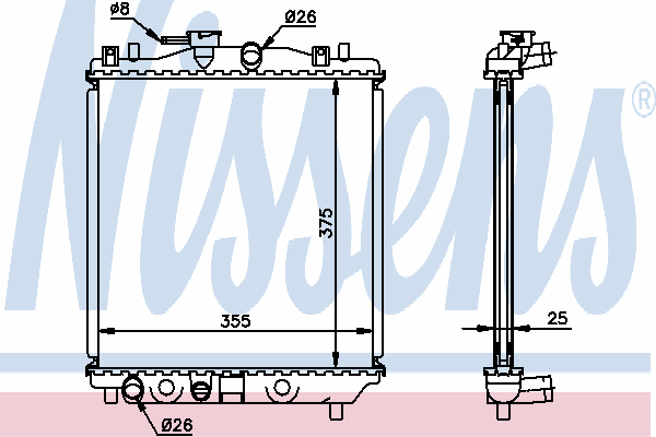Радиатор охлаждения NISSENS 64189