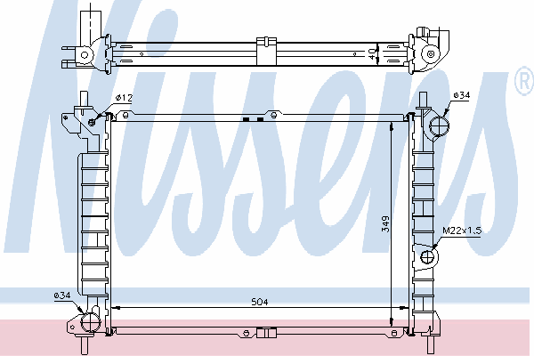 Радиатор охлаждения NISSENS 63291A