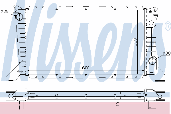 Радиатор охлаждения NISSENS 62241A