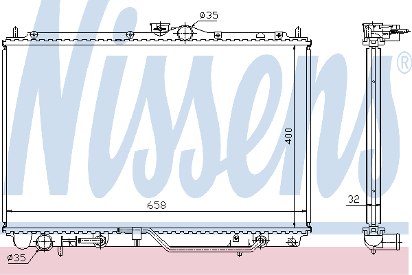 Радиатор охлаждения NISSENS 62860A