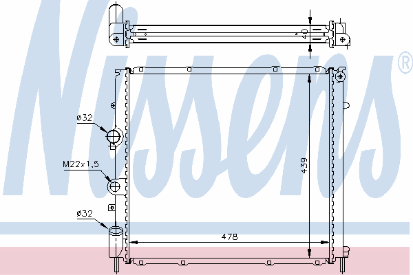 Радиатор охлаждения NISSENS 63854A