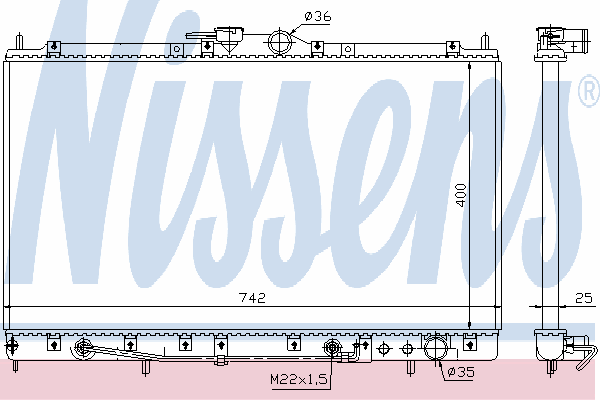 Радиатор охлаждения NISSENS 62862