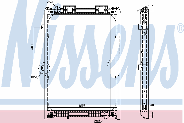 Радиатор охлаждения NISSENS 62870A