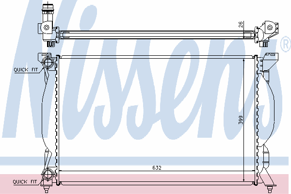 Радиатор охлаждения NISSENS 60304A