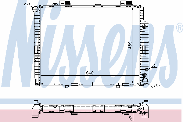 Радиатор охлаждения NISSENS 62608A