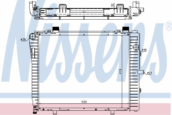 Радиатор охлаждения NISSENS 62712A