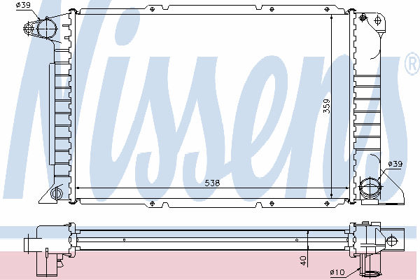 Радиатор охлаждения NISSENS 62080A