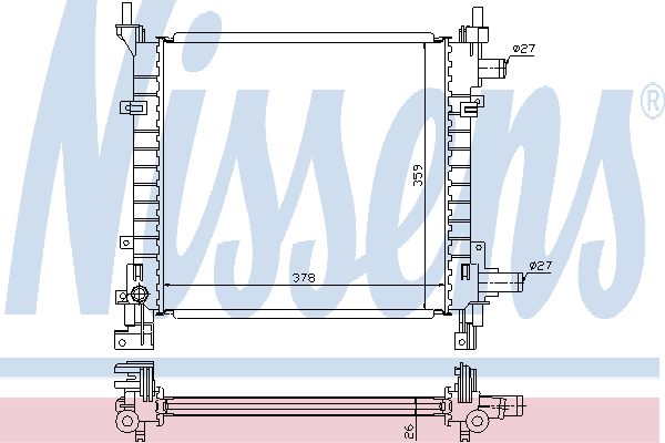 Радиатор охлаждения NISSENS 62083A