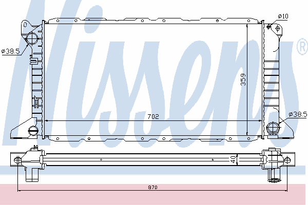 Радиатор охлаждения NISSENS 62057A