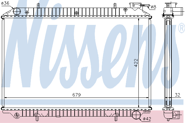 Радиатор охлаждения NISSENS 62921A