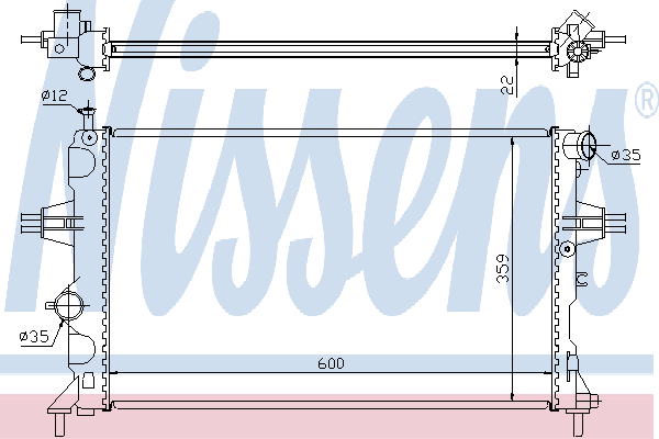 Радиатор охлаждения NISSENS 630041