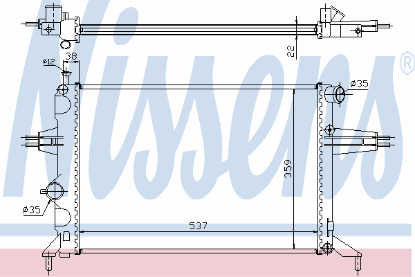 Радиатор охлаждения NISSENS 63005A