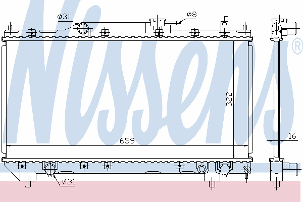 Радиатор охлаждения NISSENS 64781A