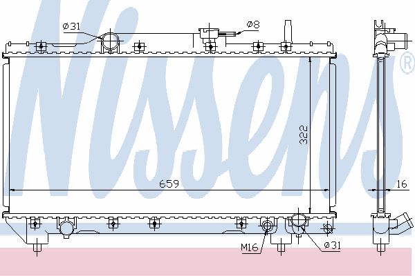 Радиатор охлаждения NISSENS 64837A