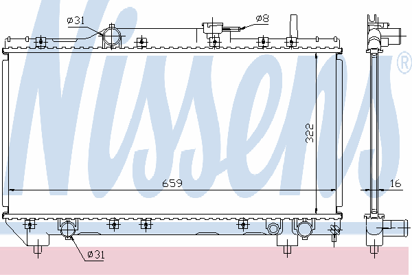 Радиатор охлаждения NISSENS 64838A