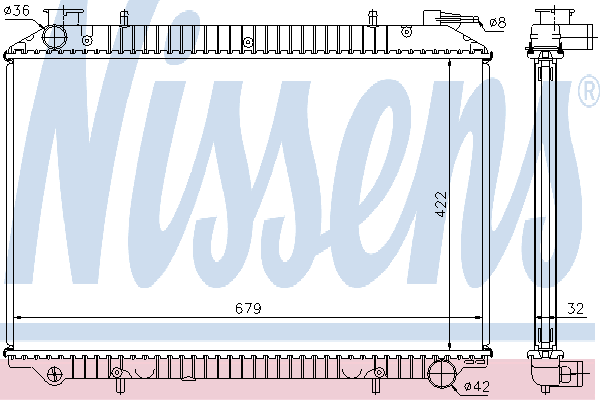 Радиатор охлаждения NISSENS 62976A