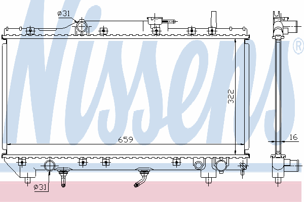 Радиатор охлаждения NISSENS 64806