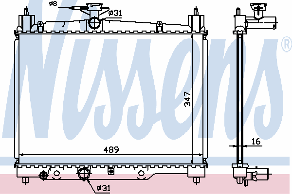 Радиатор охлаждения NISSENS 64789A