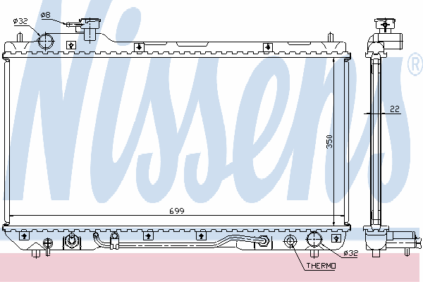 Радиатор охлаждения NISSENS 64630A