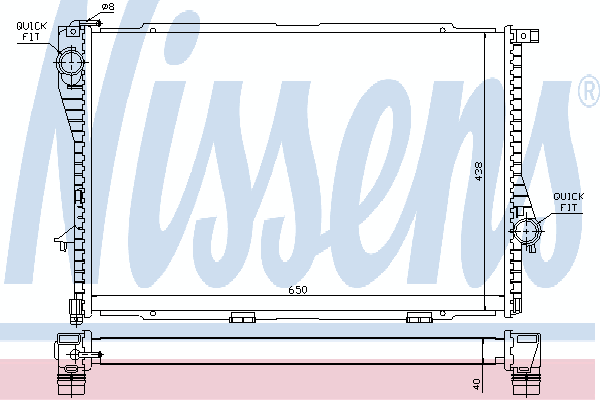 Радиатор охлаждения NISSENS 60754A