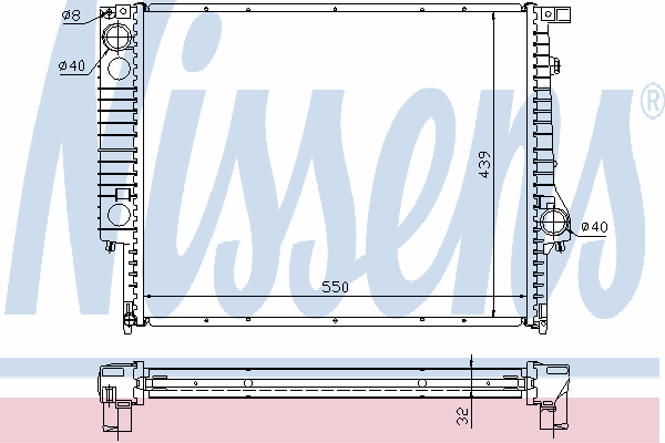 Радиатор охлаждения NISSENS 60759A