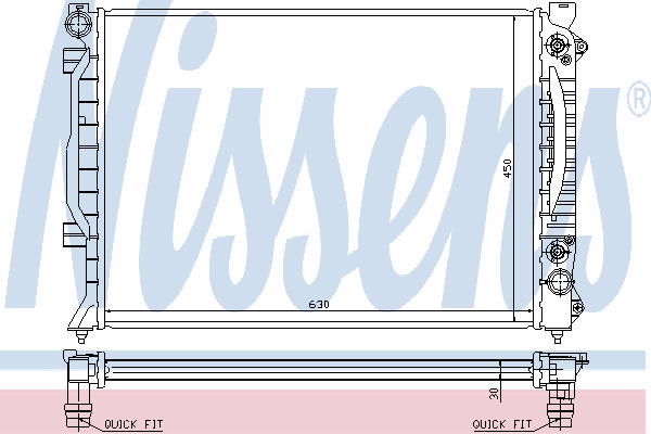 Радиатор охлаждения NISSENS 60423A