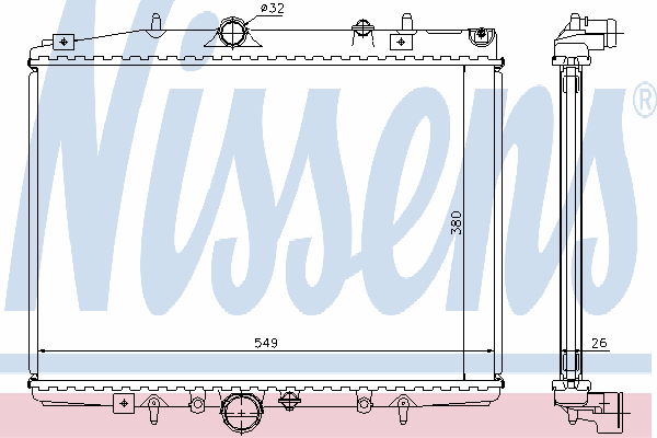 Радиатор охлаждения NISSENS 63705A