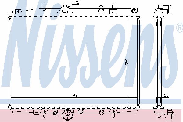 Радиатор охлаждения NISSENS 63704A