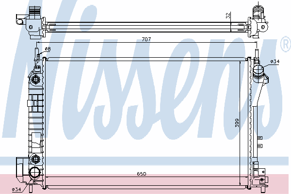 Радиатор охлаждения NISSENS 63023A