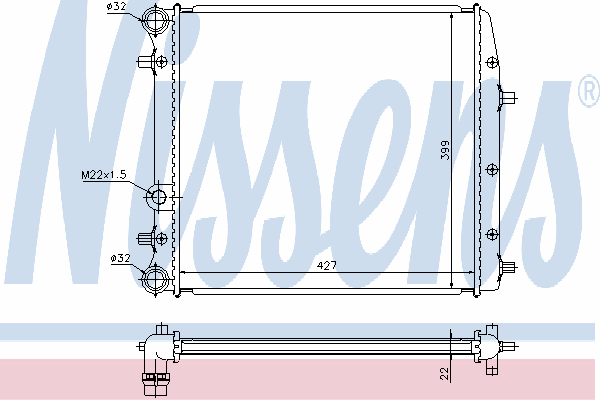 Радиатор охлаждения NISSENS 65269A