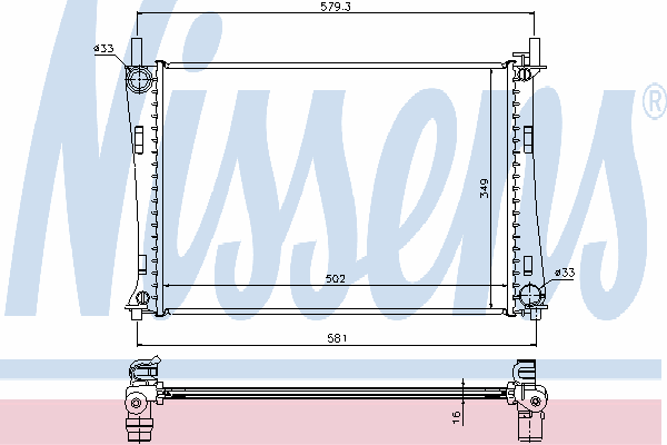 Радиатор охлаждения NISSENS 62028A