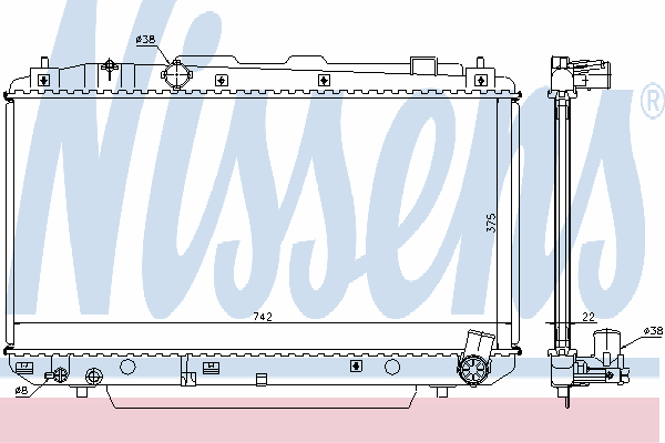 Радиатор охлаждения NISSENS 64638A