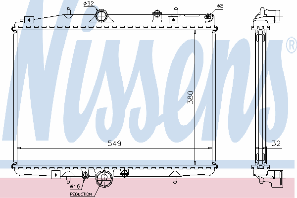 Радиатор охлаждения NISSENS 61292A