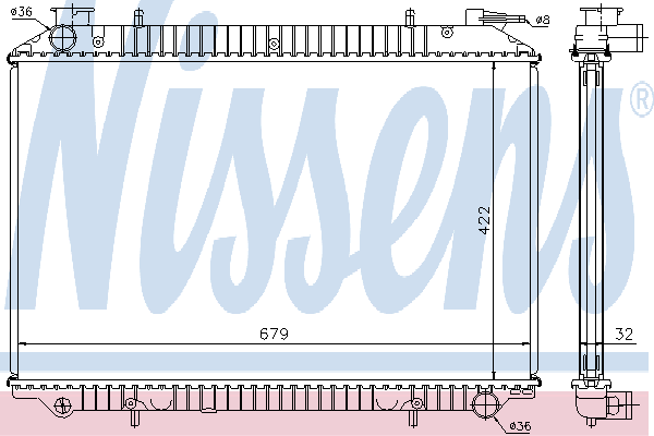 Радиатор охлаждения NISSENS 62908A