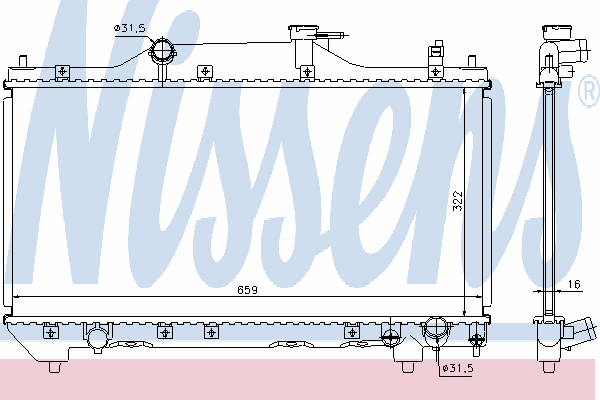 Радиатор охлаждения NISSENS 64640A