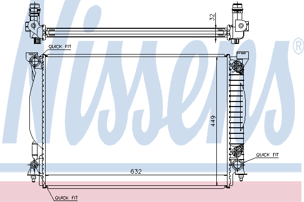 Радиатор охлаждения NISSENS 60307A