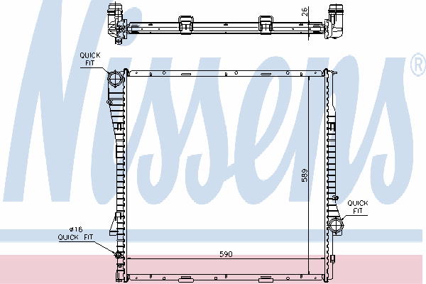 Радиатор охлаждения NISSENS 60788A