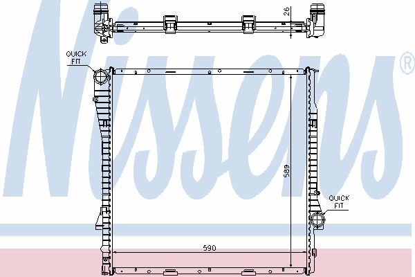 Радиатор охлаждения NISSENS 60789A