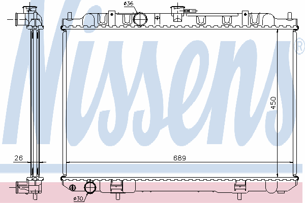 Радиатор охлаждения NISSENS 68705A