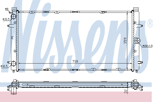 Радиатор охлаждения NISSENS 65273A