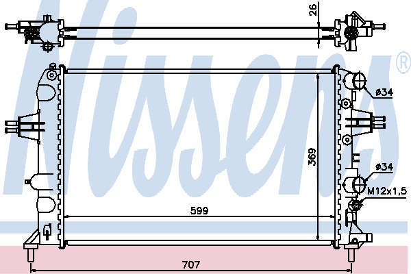 Радиатор охлаждения NISSENS 63095A