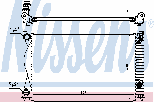 Радиатор охлаждения NISSENS 60237A